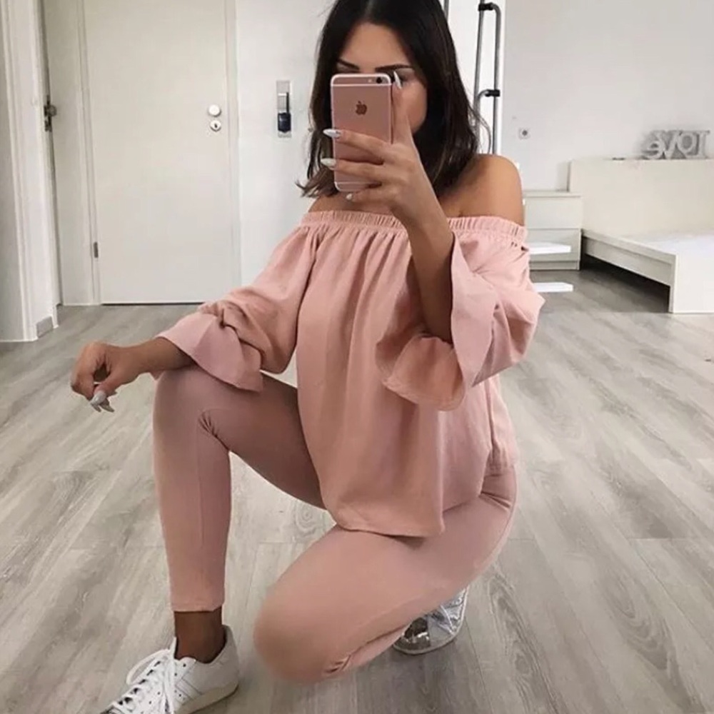 Off The Shoulder Top Blouse Shirt - Picture 4 of 5